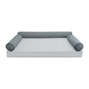 Model V6 - Velvet Indoor Daybed Bolster Pillow Cushion |COVERS ONLY|