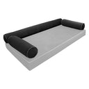 Model V6 - Velvet Indoor Daybed Bolster Pillow Cushion |COVERS ONLY|