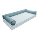 Model V6 - Velvet Indoor Daybed Bolster Pillow Cushion |COVERS ONLY|