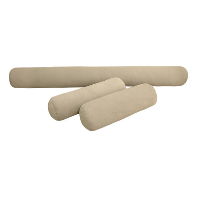 Model V6 - Velvet Indoor Daybed Mattress Bolster Pillow |COVERS ONLY|