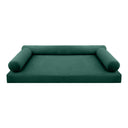 Model V6 - Velvet Indoor Daybed Mattress Bolster Pillows and Covers |Complete Set|
