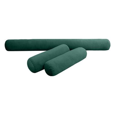 Model V6 - Velvet Indoor Daybed Mattress Bolster Pillow |COVERS ONLY|
