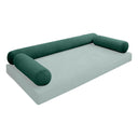 Model V6 - Velvet Indoor Daybed Bolster Pillow Cushion |COVERS ONLY|