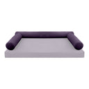Model V6 - Velvet Indoor Daybed Bolster Pillow Cushion |COVERS ONLY|