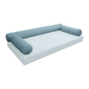 Model V6 - Velvet Indoor Daybed Bolster Pillow Cushion |COVERS ONLY|