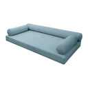 Model V6 - Velvet Indoor Daybed Mattress Bolster Pillows and Covers |Complete Set|