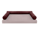 Model V6 - Velvet Indoor Daybed Bolster Pillow Cushion |COVERS ONLY|