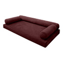 Model V6 - Velvet Indoor Daybed Mattress Bolster Pillows and Covers |Complete Set|