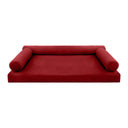 Model V6 - Velvet Indoor Daybed Mattress Bolster Pillows and Covers |Complete Set|