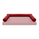 Model V6 - Velvet Indoor Daybed Bolster Pillow Cushion |COVERS ONLY|