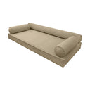 Model V6 - Velvet Indoor Daybed Mattress Bolster Pillows and Covers |Complete Set|