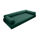 Model V6 - Velvet Indoor Daybed Mattress Bolster Pillows and Covers |Complete Set|