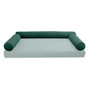 Model V6 - Velvet Indoor Daybed Bolster Pillow Cushion |COVERS ONLY|