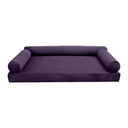 Model V6 - Velvet Indoor Daybed Mattress Bolster Pillows and Covers |Complete Set|