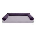 Model V6 - Velvet Indoor Daybed Bolster Pillow Cushion |COVERS ONLY|