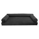 Model V6 - Velvet Indoor Daybed Mattress Bolster Pillows and Covers |Complete Set|
