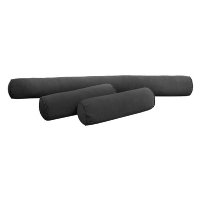 Model V6 - Velvet Indoor Daybed Mattress Bolster Pillow |COVERS ONLY|