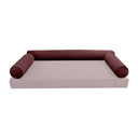 Model V6 - Velvet Indoor Daybed Bolster Pillow Cushion |COVERS ONLY|