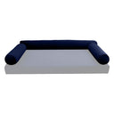 Model V6 - Velvet Indoor Daybed Bolster Pillow Cushion |COVERS ONLY|