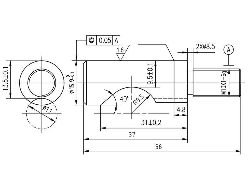 5C Collet Chuck 1/16- 1-1/8" with Integral D1 - 4 Cam Lock Mount 5" Diameter Chuck