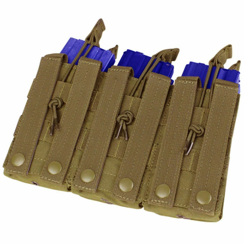 MOLLE TACTICAL Triple Stacker .223 or 5.56mm Magazine MAG Pouch Ammo Carrier-COYOTE