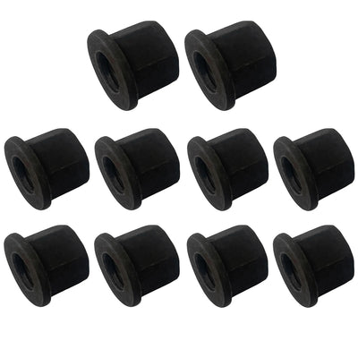 10 Pc Thread Flange Nut 1/2''-13 Steel Hex Threading Black Oxide Finish