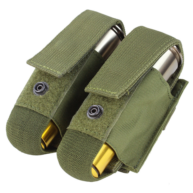 Double 40mm Tactical MOLLE PALS Grenade Pouch-OD Green