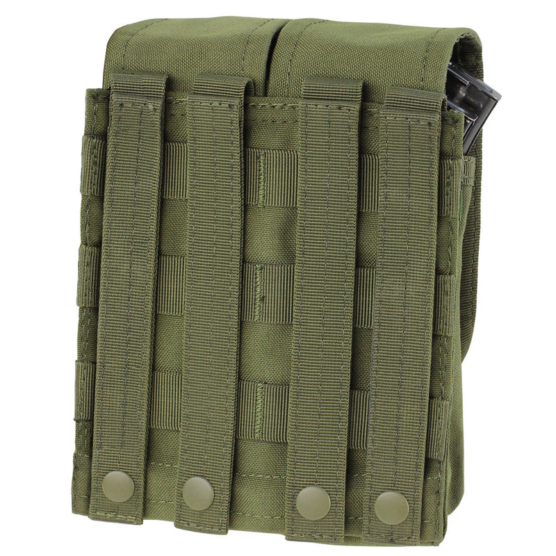 MOLLE AK AR Double Rifle Mag Pouch Magazine Close Flap Pouch Pals - OD GREEN