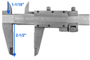 12" Precision Vernier Caliper Long Jaw Stainless Steel Vernier Fine Adjustment .001'' Grad