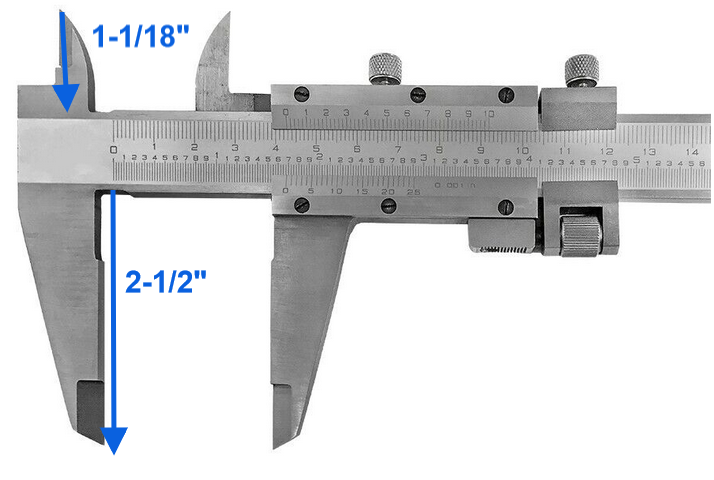 12" Precision Vernier Caliper Long Jaw Stainless Steel Vernier Fine Adjustment .001&