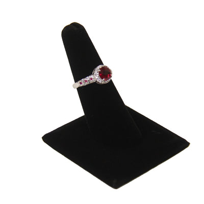 2 PC Black Velvet Single Finger Ring Display Tray Insert Showcase Box Collector Jewelry Case