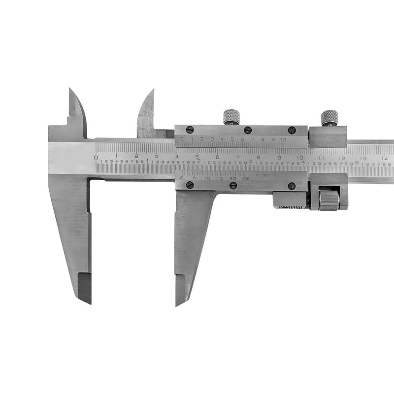 12" Precision Vernier Caliper Long Jaw Stainless Steel Vernier Fine Adjustment .001&