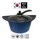 9-1/2'' (24cm) 3D Non-Stick Ceramic Sauce Pot Cookware Heavy Gauge 4.2L, MADE IN KOREA
