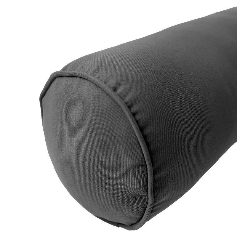 Model-6 AD003 Full Size 73" x 8" Piped Trim Bolster Pillow Cushion Outdoor SLIP COVER ONLY
