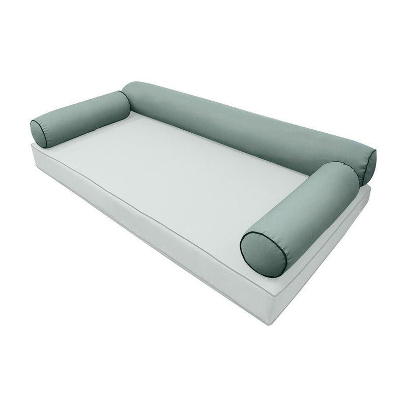 Model-6 AD002 Twin-XL 78" x 8" Contrast Pipe Trim Bolster Pillow Cushion Outdoor SLIP COVER ONLY