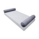 Model-5 AD001 Crib Size 26" x 8" Piped Trim Bolster Pillow Cushion Outdoor SLIP COVER ONLY