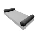 Model-5 AD003 Crib Size 26" x 8" Piped Trim Bolster Pillow Cushion Outdoor SLIP COVER ONLY