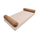 Model-5 AD104 Crib Size 26" x 8" Piped Trim Bolster Pillow Cushion Outdoor SLIP COVER ONLY