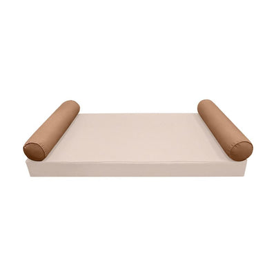 Model-5 AD104 Crib Size 26" x 8" Piped Trim Bolster Pillow Cushion Outdoor SLIP COVER ONLY