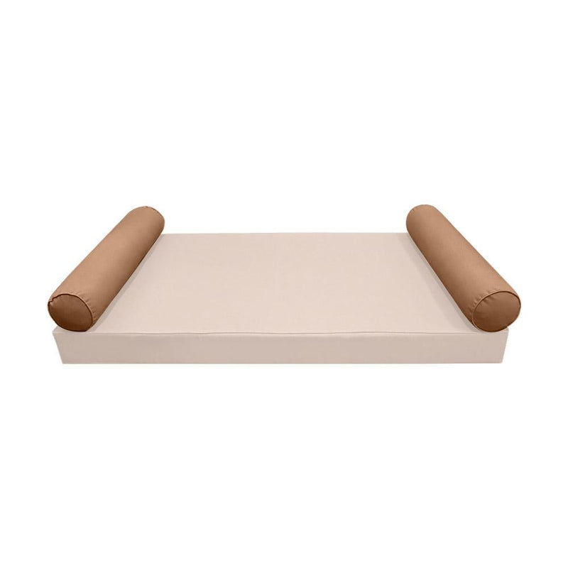 Model-5 AD104 Crib Size 26" x 8" Piped Trim Bolster Pillow Cushion Outdoor SLIP COVER ONLY