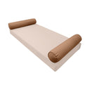 Model-5 AD104 Crib Size 26" x 8" Piped Trim Bolster Pillow Cushion Outdoor SLIP COVER ONLY