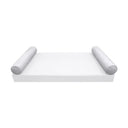 Model-5 AD105 Crib Size 26" x 8" Piped Trim Bolster Pillow Cushion Outdoor SLIP COVER ONLY