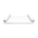 Model-5 AD106 Crib Size 26" x 8" Piped Trim Bolster Pillow Cushion Outdoor SLIP COVER ONLY