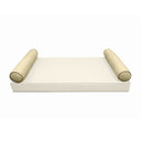 Model-5 AD103 Crib Size 26" x 8" Contrast Pipe Trim Bolster Pillow Cushion Outdoor SLIP COVER ONLY