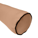 Model-5 AD104 Crib Size 26" x 8" Contrast Pipe Trim Bolster Pillow Cushion Outdoor SLIP COVER ONLY