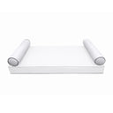 Model-5 AD105 Crib Size 26" x 8" Contrast Pipe Trim Bolster Pillow Cushion Outdoor SLIP COVER ONLY