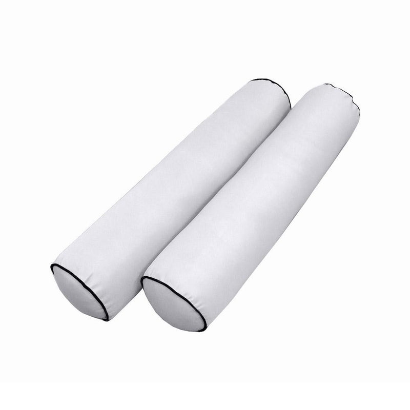 Model-5 AD105 Crib Size 26" x 8" Contrast Pipe Trim Bolster Pillow Cushion Outdoor SLIP COVER ONLY