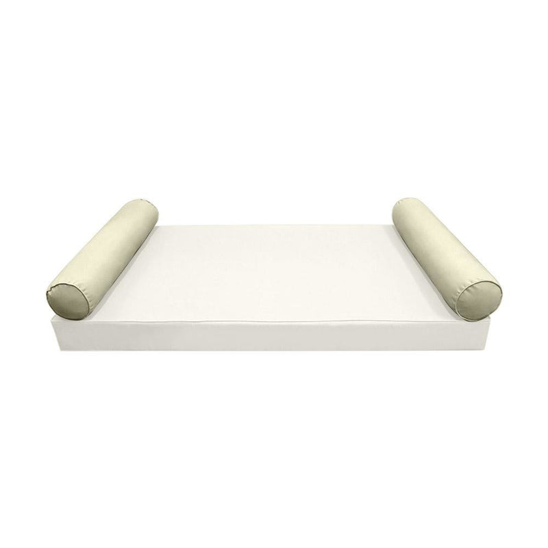 Model-5 AD005 Full Size 52" x 8" Piped Trim Bolster Pillow Cushion Outdoor SLIP COVER ONLY