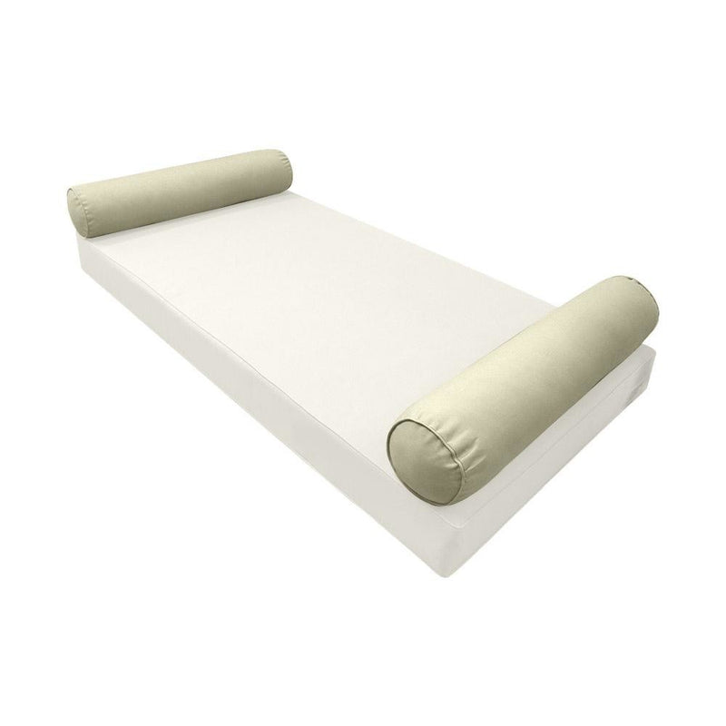Model-5 AD005 Full Size 52" x 8" Piped Trim Bolster Pillow Cushion Outdoor SLIP COVER ONLY