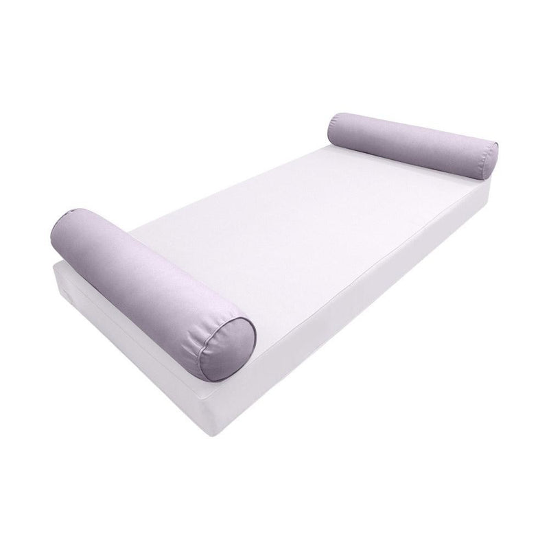 Model-5 AD107 Full Size 52" x 8" Piped Trim Bolster Pillow Cushion Outdoor SLIP COVER ONLY
